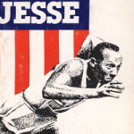 Jesse Owens, mid-stride