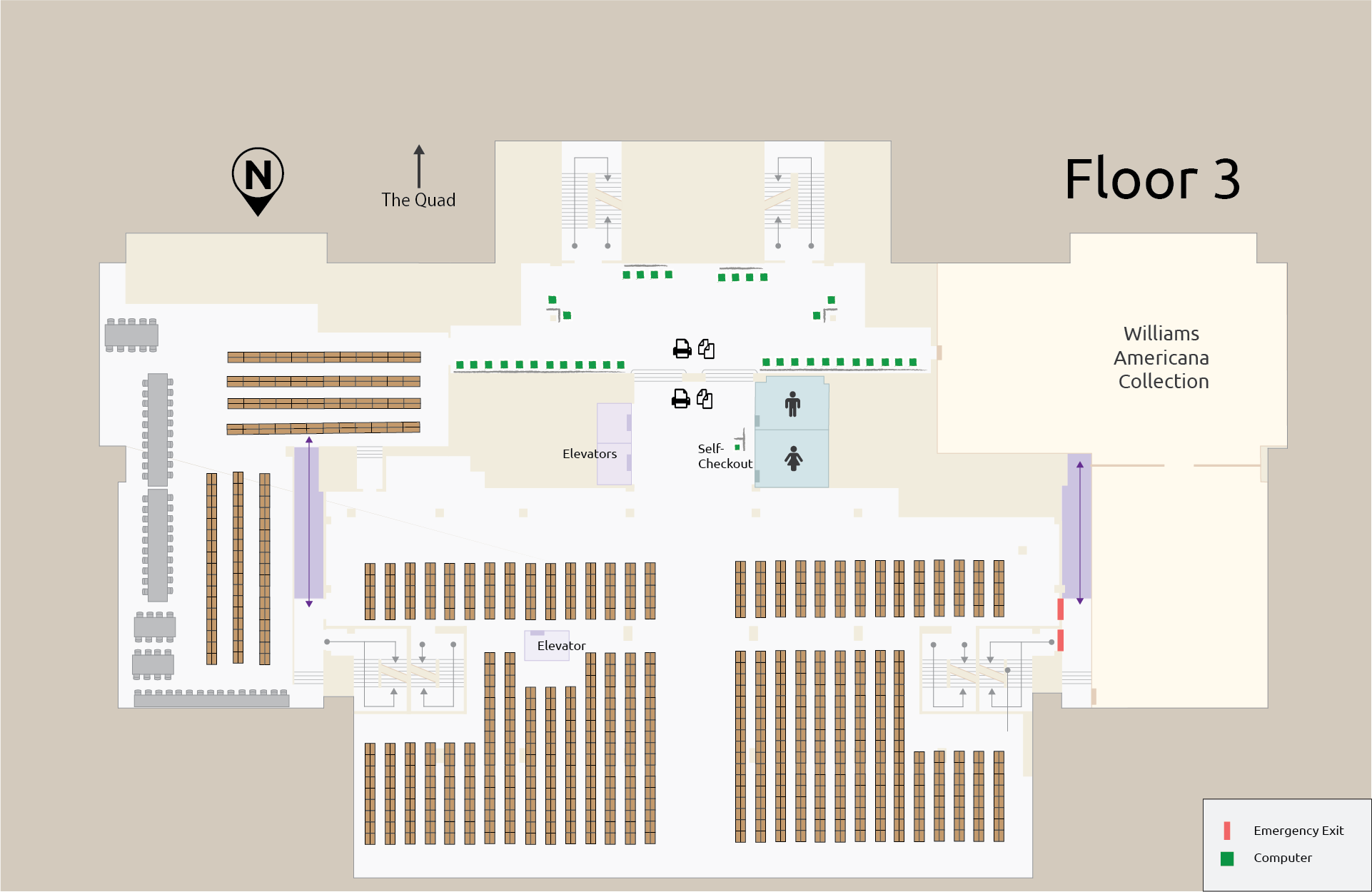 Floor map. Fourth Floor.