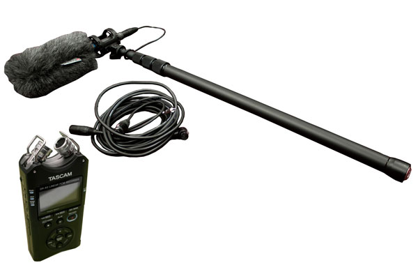 Shotgun Mic Boom Kit with Tascam DR-40 recorder