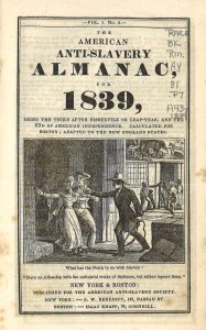 Title page from The American Anti-Slavery Almanac. Boston: Webster & Southard.