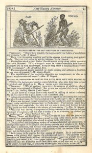 Page from The American Anti-Slavery Almanac. Boston: Webster & Southard.