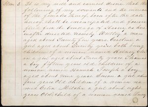 Handwritten will of Samuel Townsend, 1856