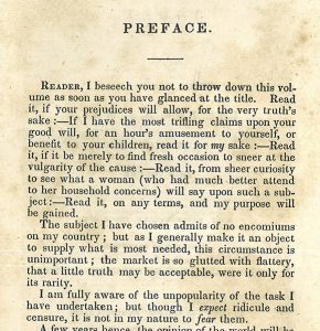 Partial page of preface to Lydia Maria Child's An Appeal in Favor of That Class of Americans Called Africans. New York: J. S. Taylor, 1836.