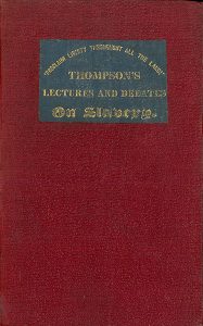 Cover of Thompson's Lectures on Slavery. Boston: I. Knapp, 1836