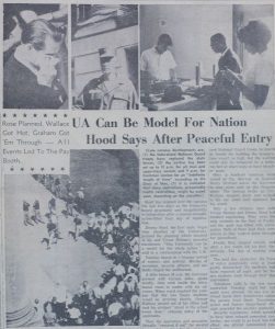 Closeup of the front page of the Crimson White newspaper, June 13 1963