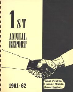 Cover of report from West Virginia Human Rights Commission 1961-1962